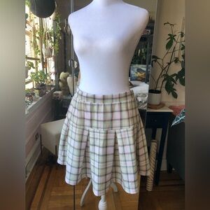 NO COMMENT PLAID SKIRT 💚🤍